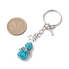 Alloy with Glass Seed Beads Keychain KEYC-MZ00010-02-3