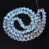 Electroplate Glass Beads Strands EGLA-S188-13-B04-5