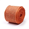 Polyester Imitation Linen Wrapping Ribbon X-DIY-WH0161-97A-02-2