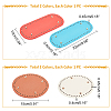 4Pcs 2 Style Oval & Flat Round PU Leather Bottom DIY-PH0003-55-4