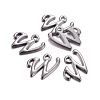 Gunmetal Plated Alloy Letter Pendants LS-PALLOY-J718-01B-W-2