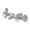 Anti-Tarnish 304 Stainless Steel Pendants STAS-Q334-40P-2