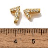 Rack Plating Number Brass Micro Pave Clear Cubic Zirconia Silde Charms KK-A231-13H-3