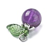 Natural  Amethyst Fruit Pendants PALLOY-TA00077-04-3