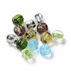 Handmade Foil Glass Beads LAMP-P068-03-1