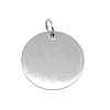 201 Stainless Steel Flat Round Tag Pendants STAS-WH0025-21A-1