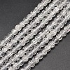 Electroplate Synthetic Crackle Quartz Bead Strands EGLA-J067-8mm-HR06-1