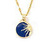 Hip-hop Style Sun Brass Enamel Pendant Necklaces for Women XJ6009-1-1