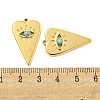 Natural Turquoise Heart Eye Pendants STAS-L278-114G-03-3