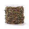 Natural Labradorite Rectangle Beaded Chains AJEW-J035-01G-08-3