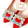 WADORN 2Pcs Alloy & Glass Shoe Buckle Clips AJEW-WR0002-33-7