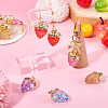 14Pcs 7 Styles Transparent Acrylic with Alloy Pendants TACR-TA0001-86-7
