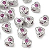 SHEGRACE Brass Magenta Cubic Zirconia Beads XGRQ4H633-681P-B-1