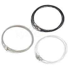 Unicraftale 60Pcs 3 Colors  Stainless Steel Wire Necklace Cord DIY Jewelry Making TWIR-UN0001-11