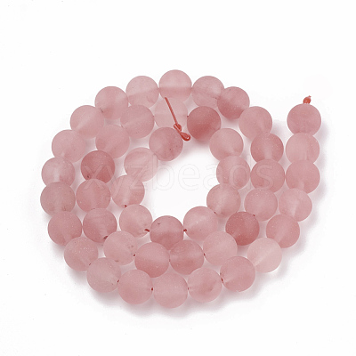 Cherry Quartz Glass Beads Strands X-G-T106-271-1