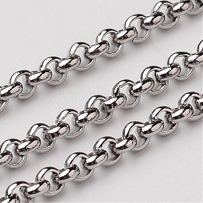Tarnish Resistant 304 Stainless Steel Rolo Chains CHS-K001-99C-1
