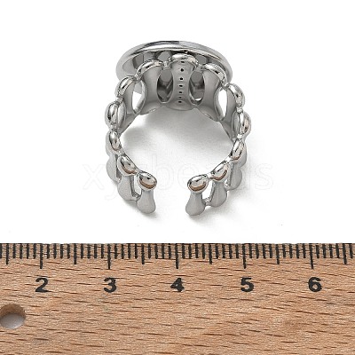 304 Stainless Steel Cuff Ring Components SA-CBA37BC-18E-P-1