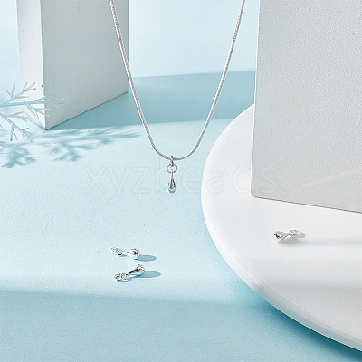 4Pcs 925 Sterling Silver Teardrop Charms STER-AR0001-11-1