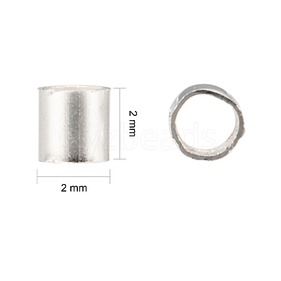 Brass Crimp Beads X-KK-R077-2mm-S-1