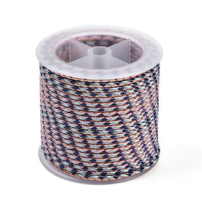 11M Polyester Braided Cord with Cotton Core & Metallic Thread OCOR-Z006-01-04-1