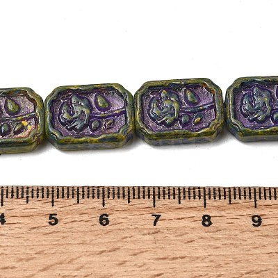 Painted Glass Beads Strands GLAA-Z021-05-1