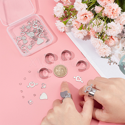 DIY Charm Cuff Ring Making Kit STAS-UN0051-39-1