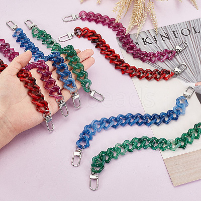 8Pcs 4 Colors Acrylic Boot Strap Chains FIND-GO00004-1