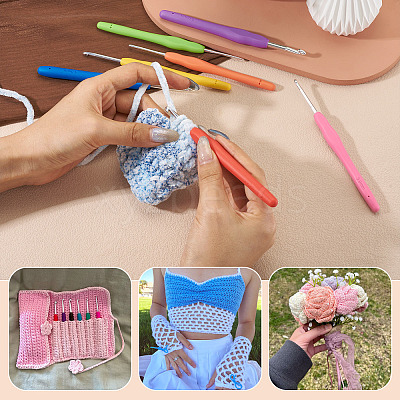 TPR Handle Aluminum Crochet Hook Needles TOOL-TA0001-13A-1