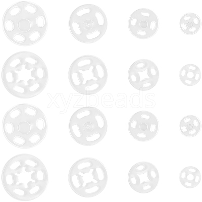 80Sets 4 Styles Resin Snap Buttons FIND-CY0001-44-1