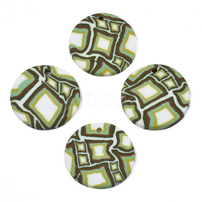 Handmade Polymer Clay Pendants CLAY-N010-048B-1