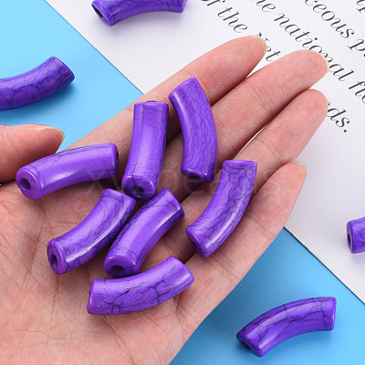 Opaque Crackle Acrylic Beads MACR-S372-001N-011-1