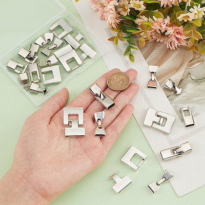 18 Sets 3 Style Tibetan Style Alloy Snap Lock Clasps FIND-PH0008-27-1