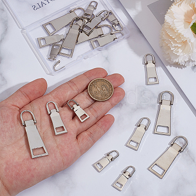 18Pcs 3 Styles Alloy Zipper Pull Tabs FIND-CY0001-83P-1