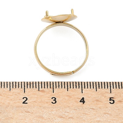 Adjustable Brass 4 Prong Ring Settings KK-K414-04C-G-1