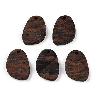 Natural Wenge Wood Pendants WOOD-T023-88-1