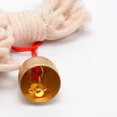 Owl Cotton Rope & Wood Beads Wind Chime Kit HJEW-TAC0011-01-1