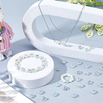 36Pcs 12 Styles Glass Beads GLAA-FH0001-91-1