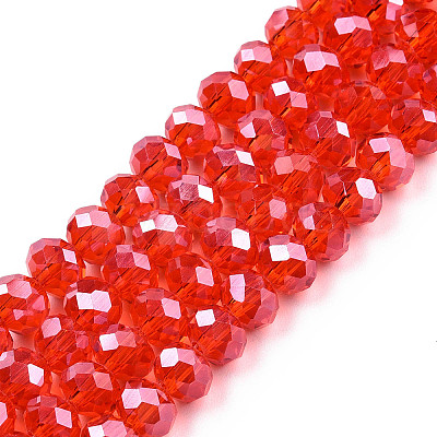 Electroplate Glass Beads Strands EGLA-A034-T1mm-A27-1