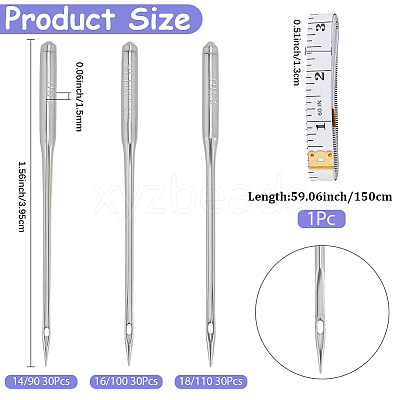 90Pcs 3Styles Industrial Sewing Machine Needles Sets TOOL-CL0001-12-1
