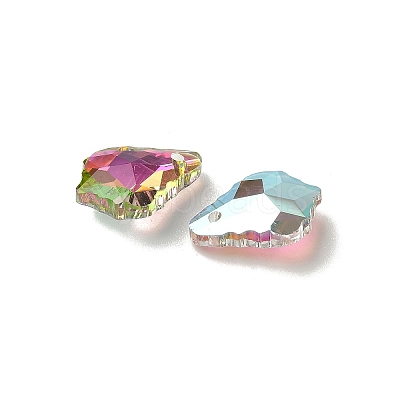 AB Color Plated Electroplate Glass Pendants EGLA-O003-06C-17-1