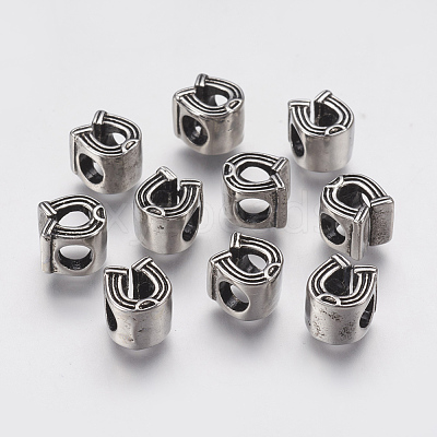 Ion Plating(IP) 304 Stainless Steel European Beads STAS-J022-051AS-1
