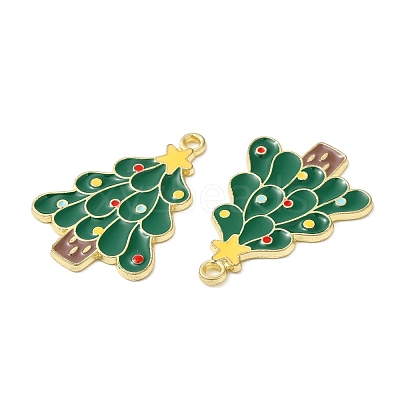 Christmas Alloy Enamel Pendants ENAM-D050-13B-01G-1
