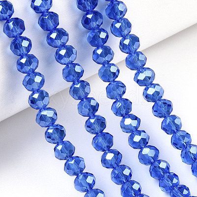 Electroplate Glass Beads Strands EGLA-A034-T8mm-A32-1