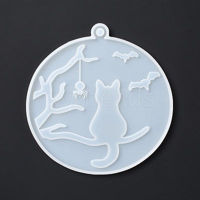 DIY Flat Round Pendant Decoration Food-grade Silicone Molds SIMO-D002-03A-1