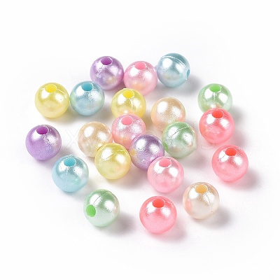 Imitation Pearl Acrylic Beads X-OACR-E013-29B-1