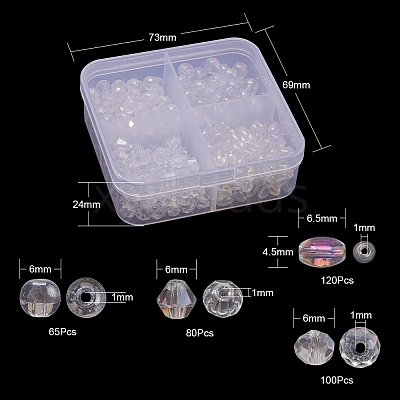 4 Style Electroplate Glass Beads EGLA-YW0001-35-1