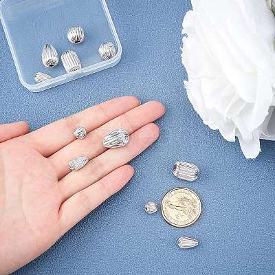 304 Stainless Steel Corrugated Beads STAS-UN0018-54P-1