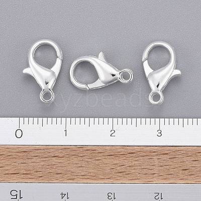 Silver Color Plated Alloy Lobster Claw Clasps X-E105-S-1
