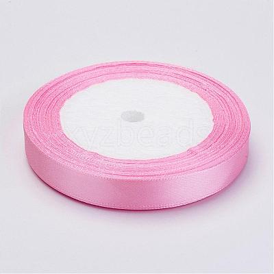 Breast Cancer Pink Awareness Ribbon Making Materials Single Face Satin Ribbon RC12mmY004-1