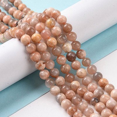 Round Natural Multi-Moonstone Beads Strands X1-G-I176-09-6mm-1